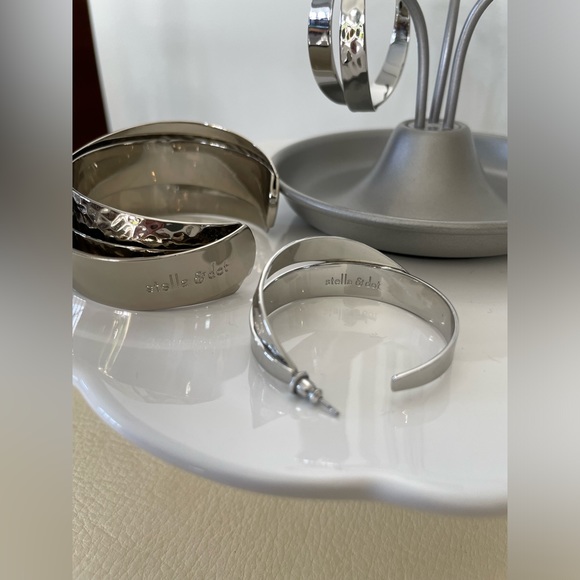 Stella & Dot - Chrome Bracelet and Earrings Set - Picture 2 of 3